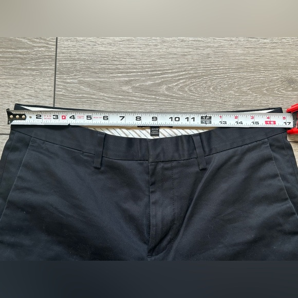 Banana Republic Pants Men 32x32 Black Fulton Chino Flat Front Classiccore Preppy - Picture 5 of 11